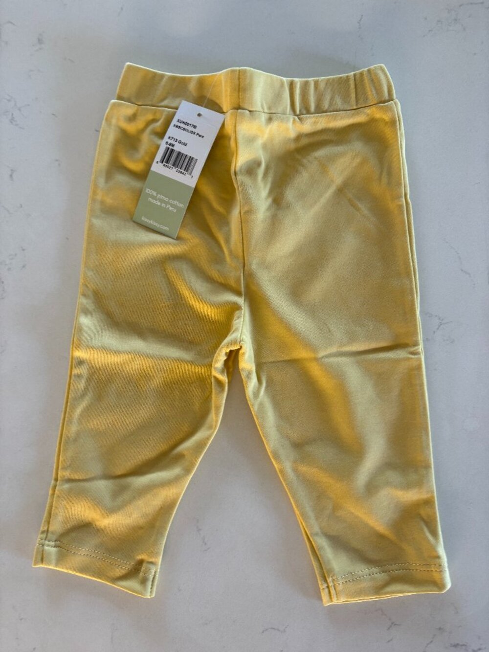 NWT Kissy Kissy Kissy Love Peruvian Pima Cotton Yellow Pants 6-9M